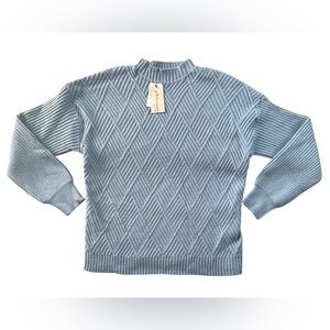 Philosophy Republic Unisex Clothing Blue Long Sleeve Knit Sweater Small